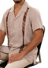 Brown Zigzag Guayabera Shirt