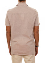 Brown Zigzag Guayabera Shirt