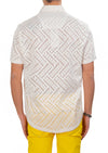 Ivory Triangle Lace Camp Shirt