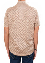 Beige Triangle Lace Camp Shirt