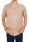 Beige Triangle Lace Camp Shirt