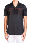 Black Red Ribbon Lace Shirt