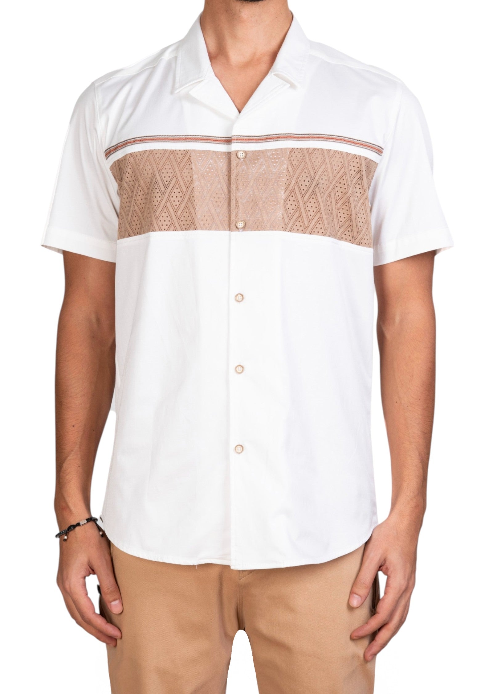 シャツ IONSEOUL Elu stripe linen short sleeves shirt JP5D0039 Amazon.com: Ably Lanai Men's Short Sleeve Linen Shirt