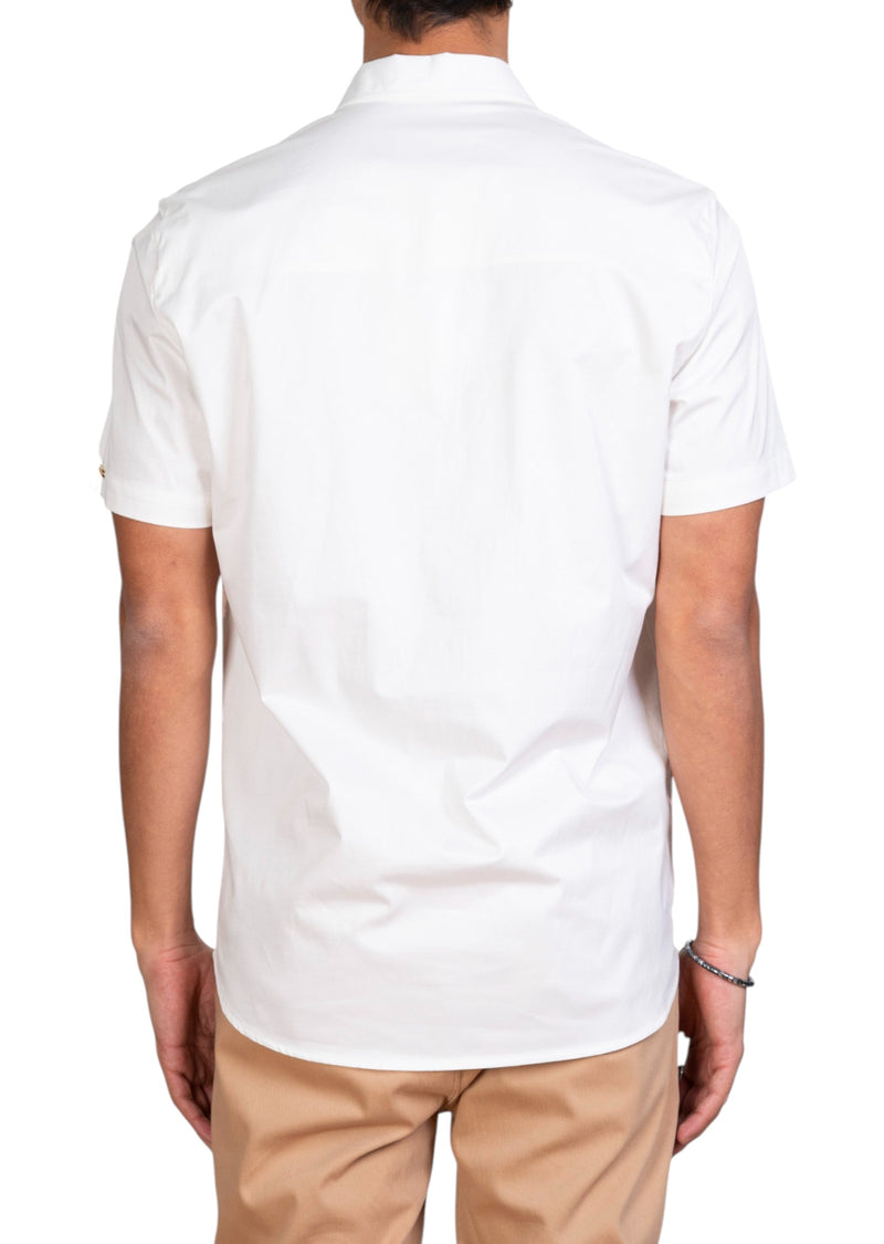 White Beige Ribbon Lace Shirt