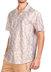 Beige Foil Print Circle Shirt