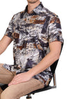 White Leopard Splatter Tech Shirt