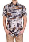 White Leopard Splatter Tech Shirt