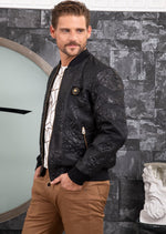 Black Emboss Paisley Jacquard Jacket