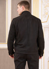 Black Zipper Suede Biker Jacket