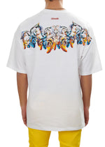 White Crest Feather Oversize Tee