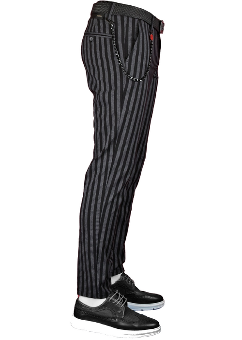 Black Stripe Stretchy Tech Pants