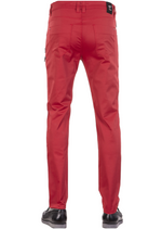 Red Triple Zipper Tech Pants