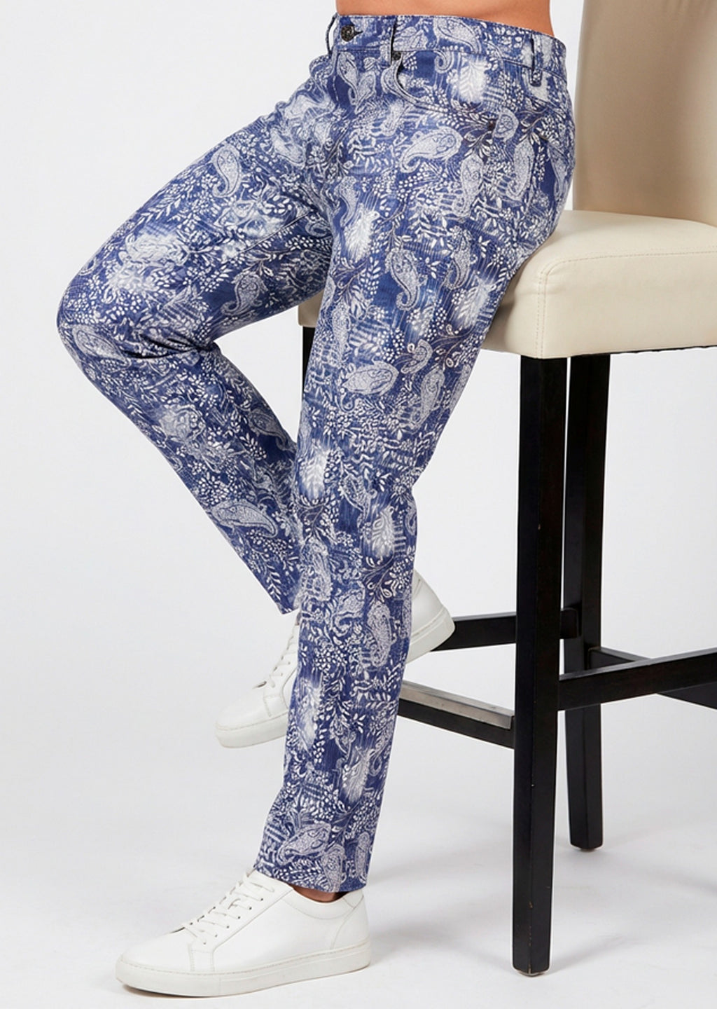 Blue Paisley Print Pants – MONDO Menswear