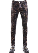 Black Bronze Metallic Spandex Pants