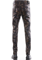 Black Bronze Metallic Spandex Pants