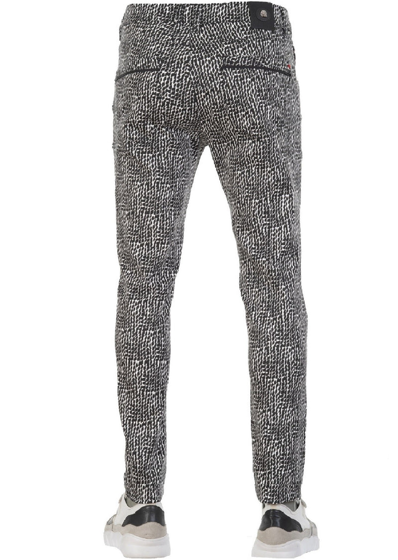 Black White Snake Print Pants