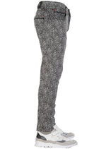 Black White Snake Print Pants
