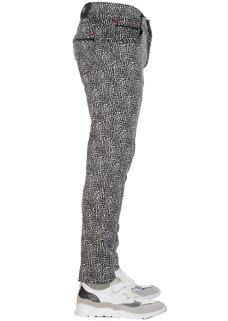 Black White Snake Print Pants