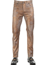 Gold Metallic Tech Spandex Pants