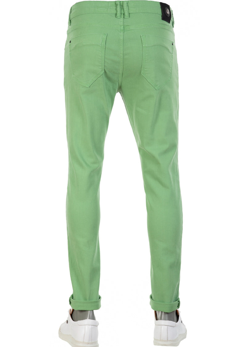 Green Casual Slim Fit Jeans