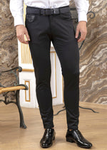 Black Triangle Buckle Tech Pants