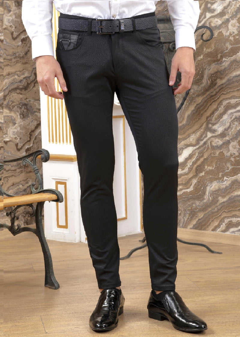 Black Triangle Buckle Tech Pants