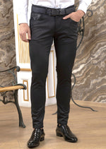 Black Triangle Buckle Tech Pants