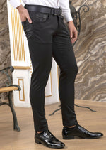 Black Triangle Buckle Tech Pants