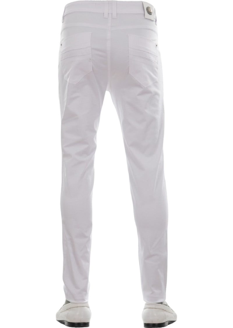 White Triangle Buckle Tech Pants