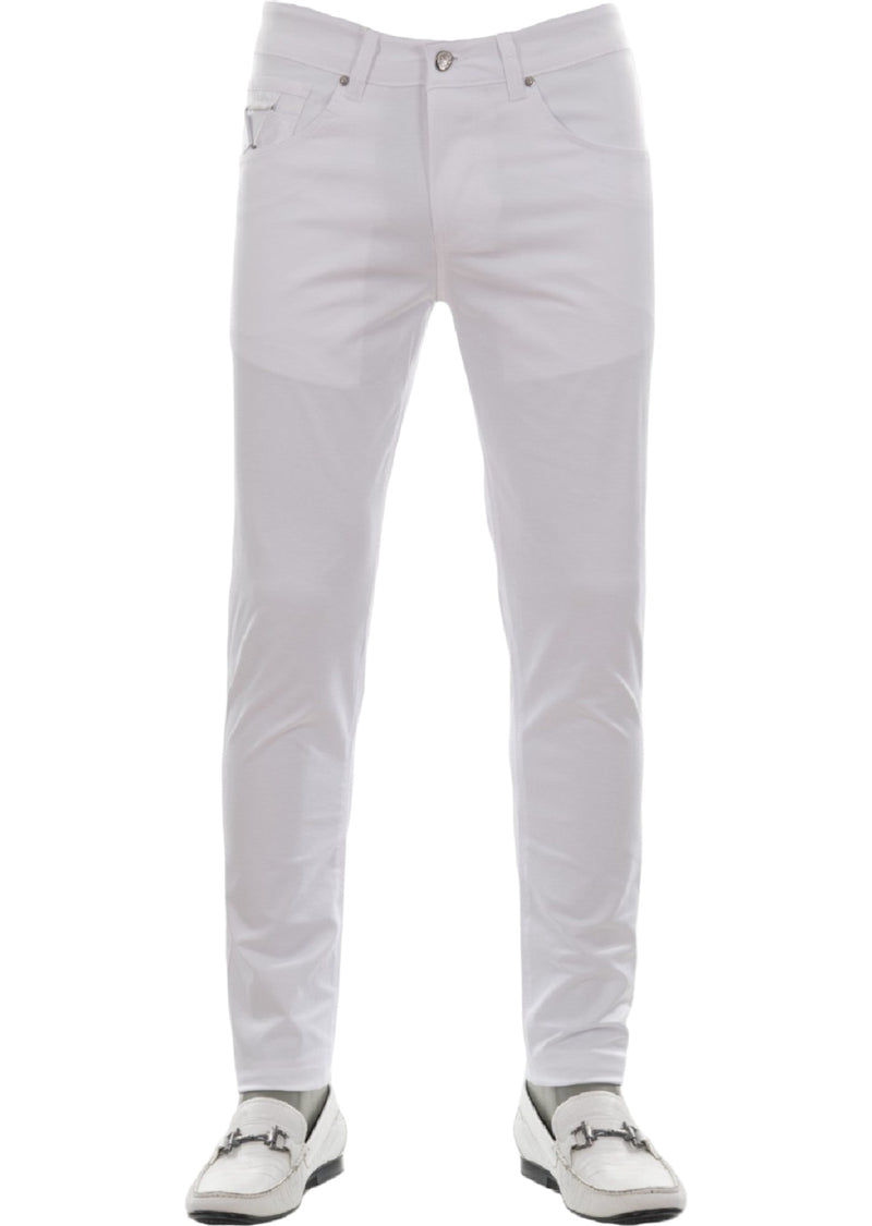 White Triangle Buckle Tech Pants