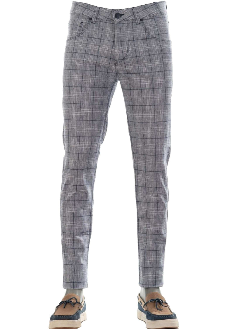 Navy Plaid Linen Stretch Pants – MONDO Menswear