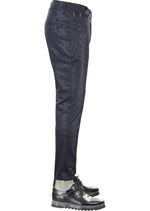 Navy Bark Zipper Tech Pants