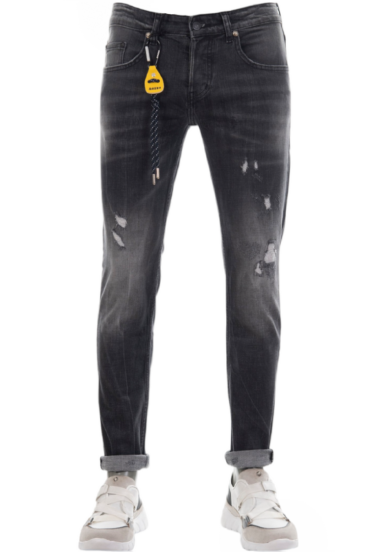 Black "Miami" Faded Jeans