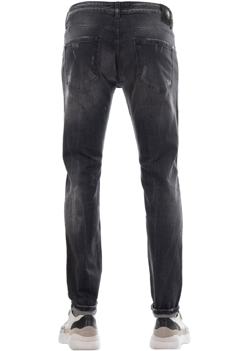 Black "Miami" Faded Jeans