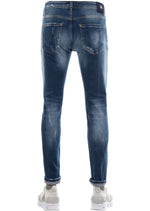 Blue "Paris" Distressed Jeans