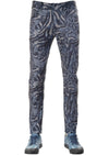 Navy Blue Snake Printed Jeans