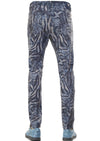 Navy Blue Snake Printed Jeans