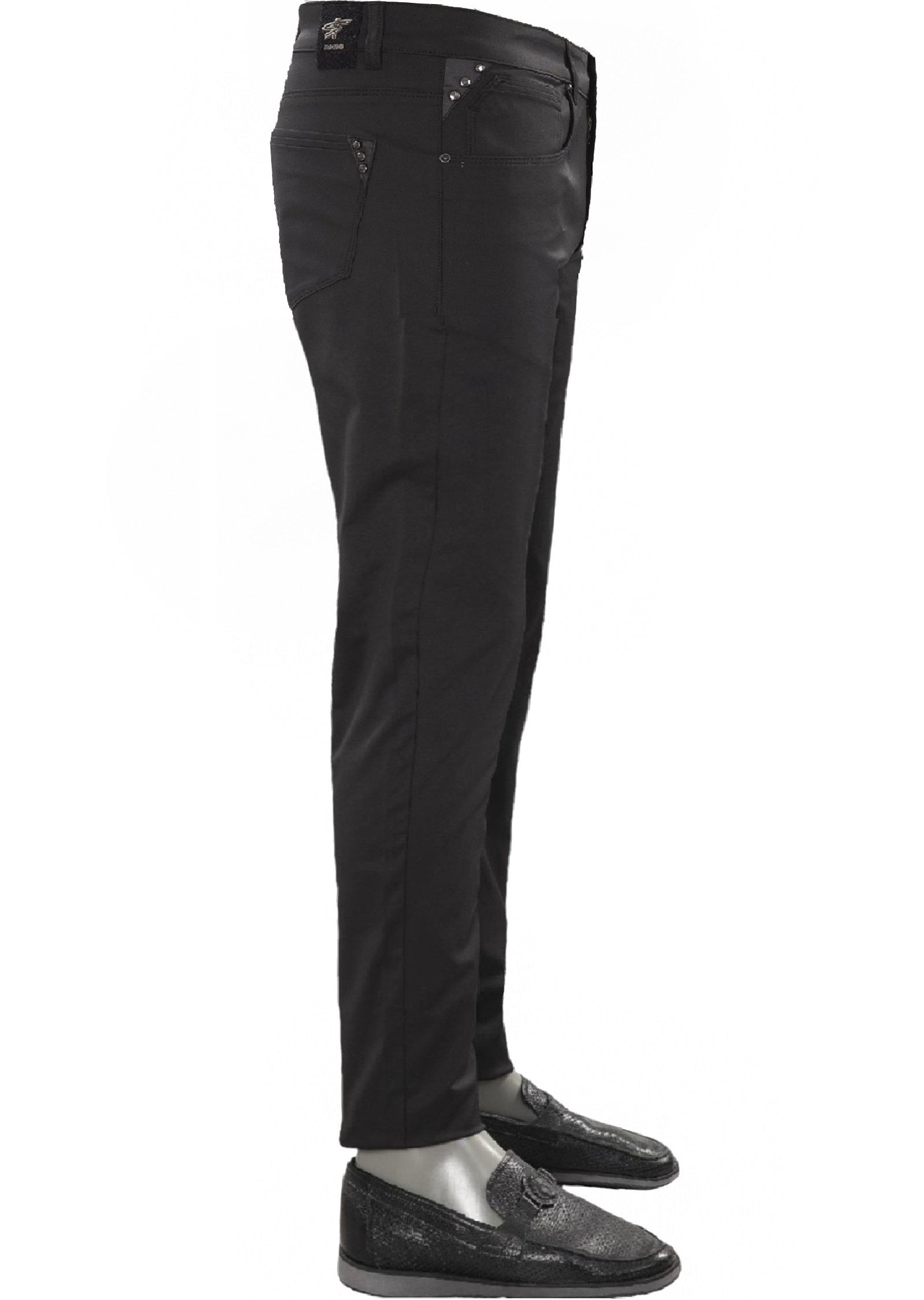 Black Tripple Studded Tech Pants – MONDO Menswear