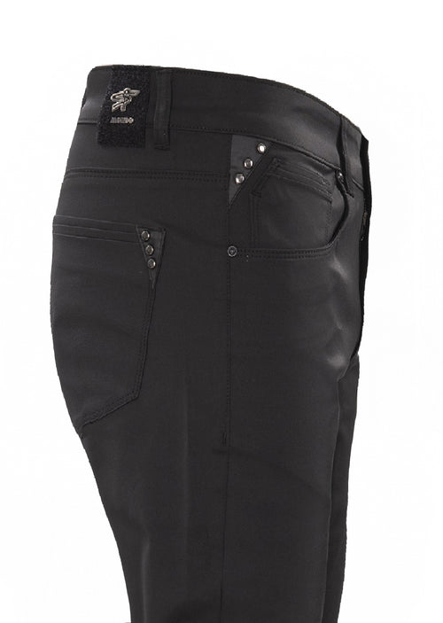 Black Tripple Studded Tech Pants