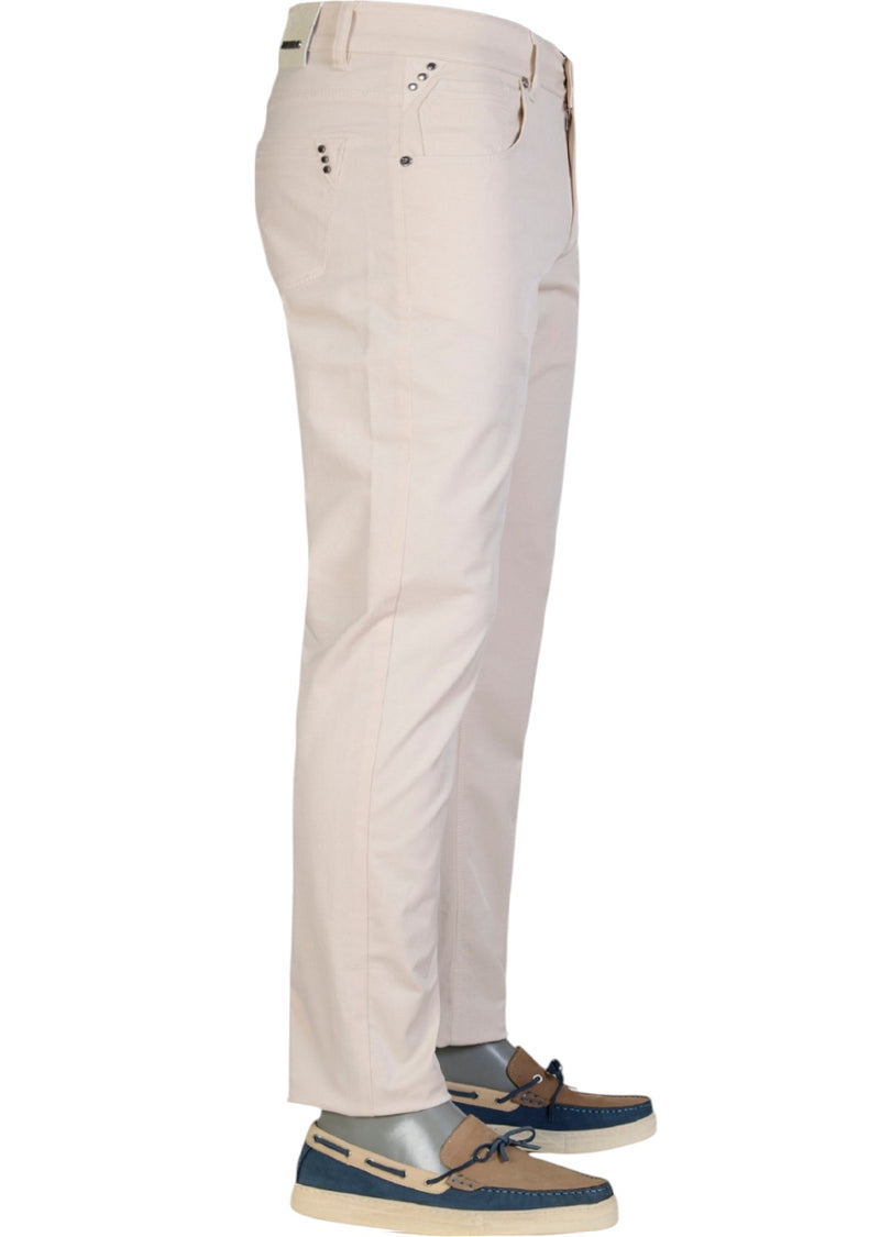 Beige Tripple Studded Tech Pants