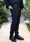 Navy "V-metal 2" Tech Pants
