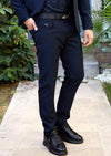 Navy "V-metal 2" Tech Pants