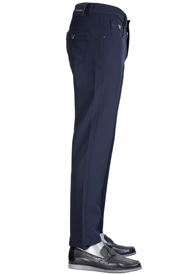 Navy "V-metal 2" Tech Pants