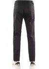 Black Quilted Zipper Tech Pants