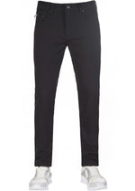 Black Silicon Zipper Tech Pants