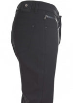 Black Silicon Zipper Tech Pants