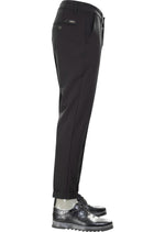 Black Pleated Tech Pants