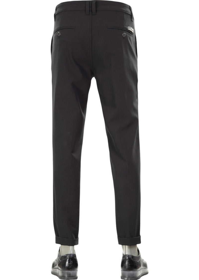 Black Pleated Tech Pants