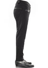 Black Square Buckle Tech Pants