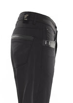 Black Square Buckle Tech Pants